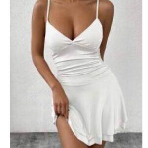White mini dress